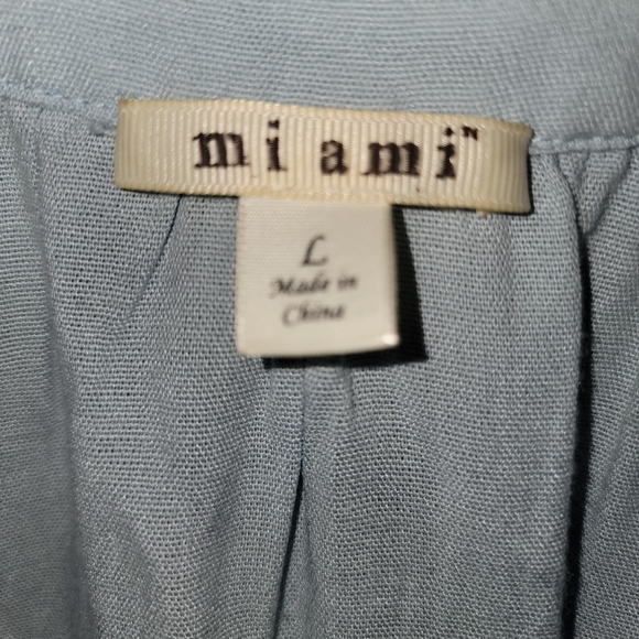 Misses sz L Miami Blue sundress with Tassels Francesca Like New Boho - Picture 3 of 5